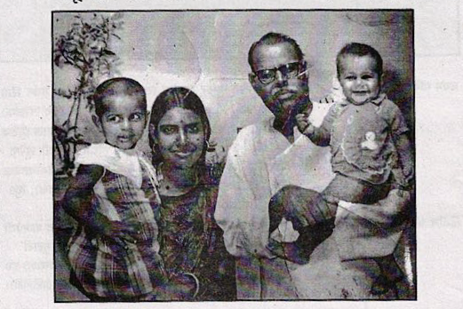 With daughter and grandchildren